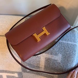 Hermes Constance to go in Rouge H Evercolor leather